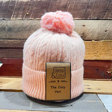 Load image into Gallery viewer, Classic Cable Knit Bobble Hat