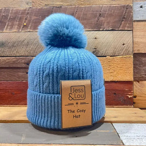 Classic Cable Knit Bobble Hat