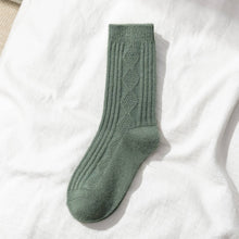 Load image into Gallery viewer, Autumn/Winter Women&#39;s Wool &amp; Cashmere Striped Diamond Socks