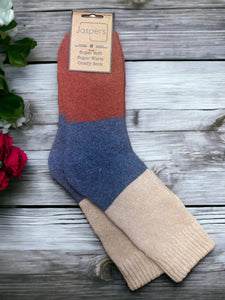 Bold Colour Block Super Cosy Men's Socks