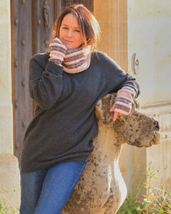 Cashmere Blend Fairisle Wrist Warmers