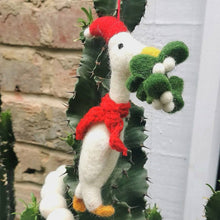 Load image into Gallery viewer, Handmade Felt Hanging Christmas Quacker Duck Decoration