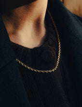 Load image into Gallery viewer, Gold Rope Twist Chain Necklace, Waterproof