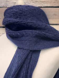 Blue Cable knit Scarf