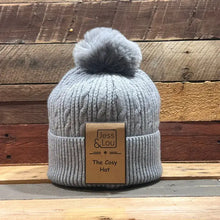 Load image into Gallery viewer, Classic Cable Knit Bobble Hat