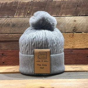 Classic Cable Knit Bobble Hat