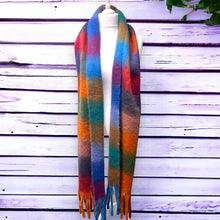 Load image into Gallery viewer, Colour Block Super Soft Checked Winter Scarf