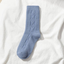 Load image into Gallery viewer, Autumn/Winter Women&#39;s Wool &amp; Cashmere Striped Diamond Socks