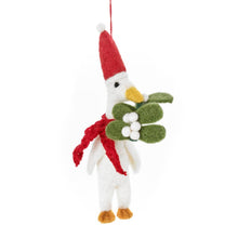 Load image into Gallery viewer, Handmade Felt Hanging Christmas Quacker Duck Decoration