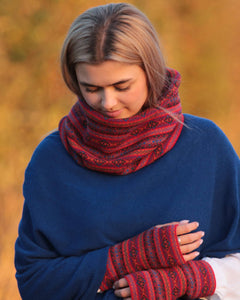 Cashmere Blend Fairisle Wrist Warmers